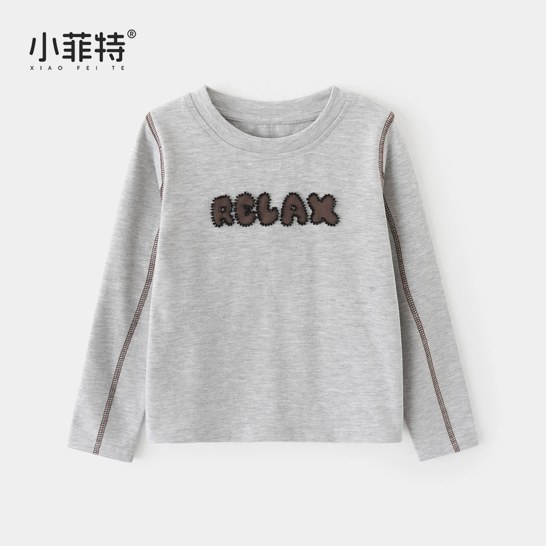 小菲特女童秋装长袖T恤衫中大童时尚上衣儿童打底衣服BGYQ53263