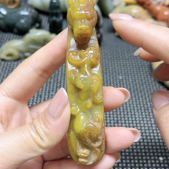 白玉菩提吊坠摆件