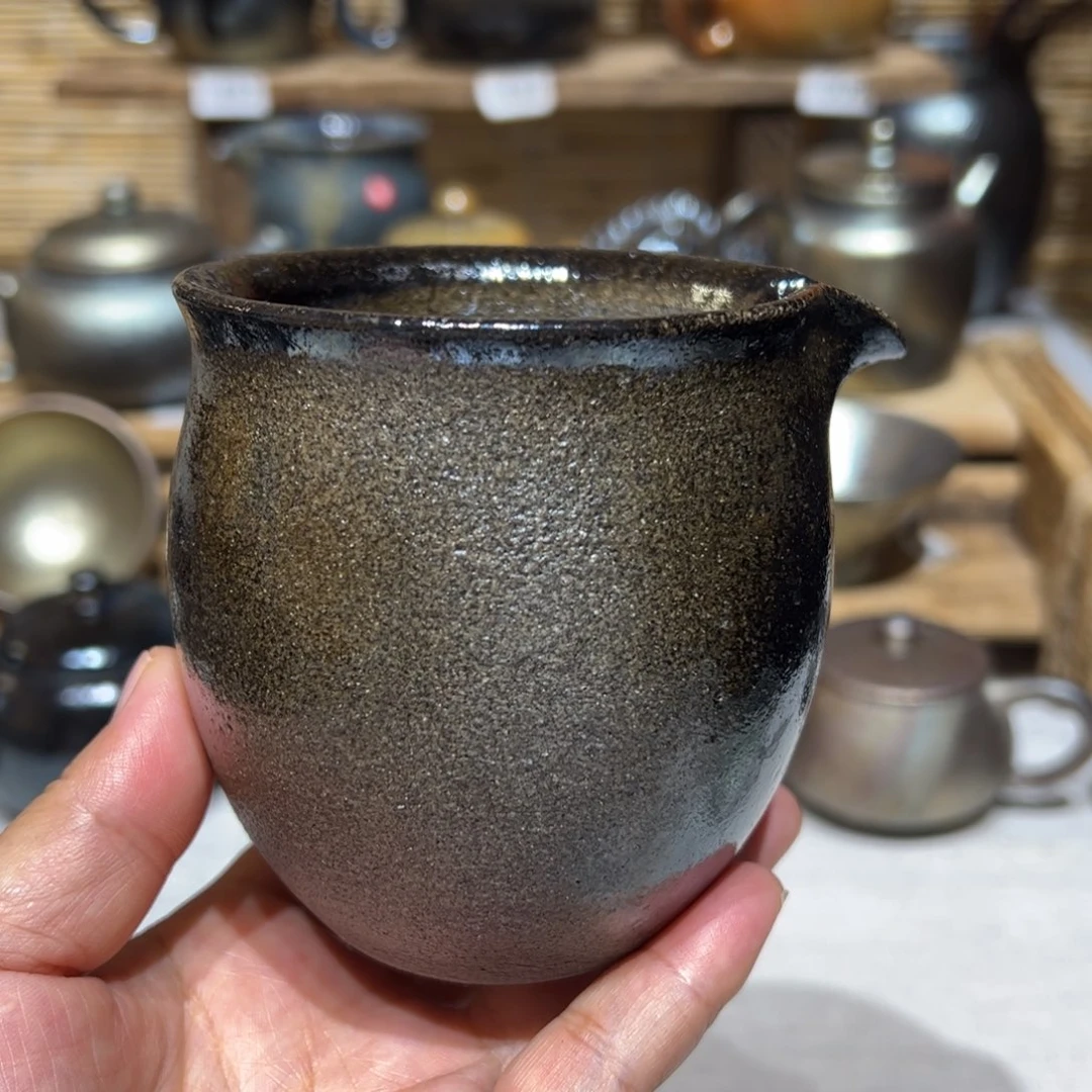 壶建水紫陶紫泥柴烧杯