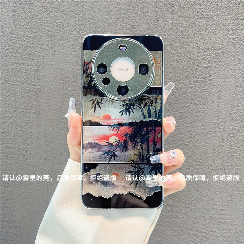 （华为Mate系列）电镀鎏金玻璃壳适用华为Mate70/60/50/40/30手机壳