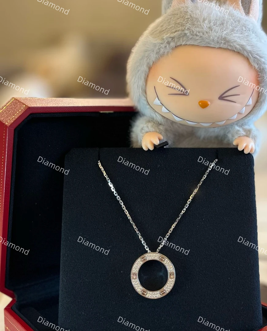 坠链均925银锆石 链坠均925银卡车满钻大饼项链（大号）