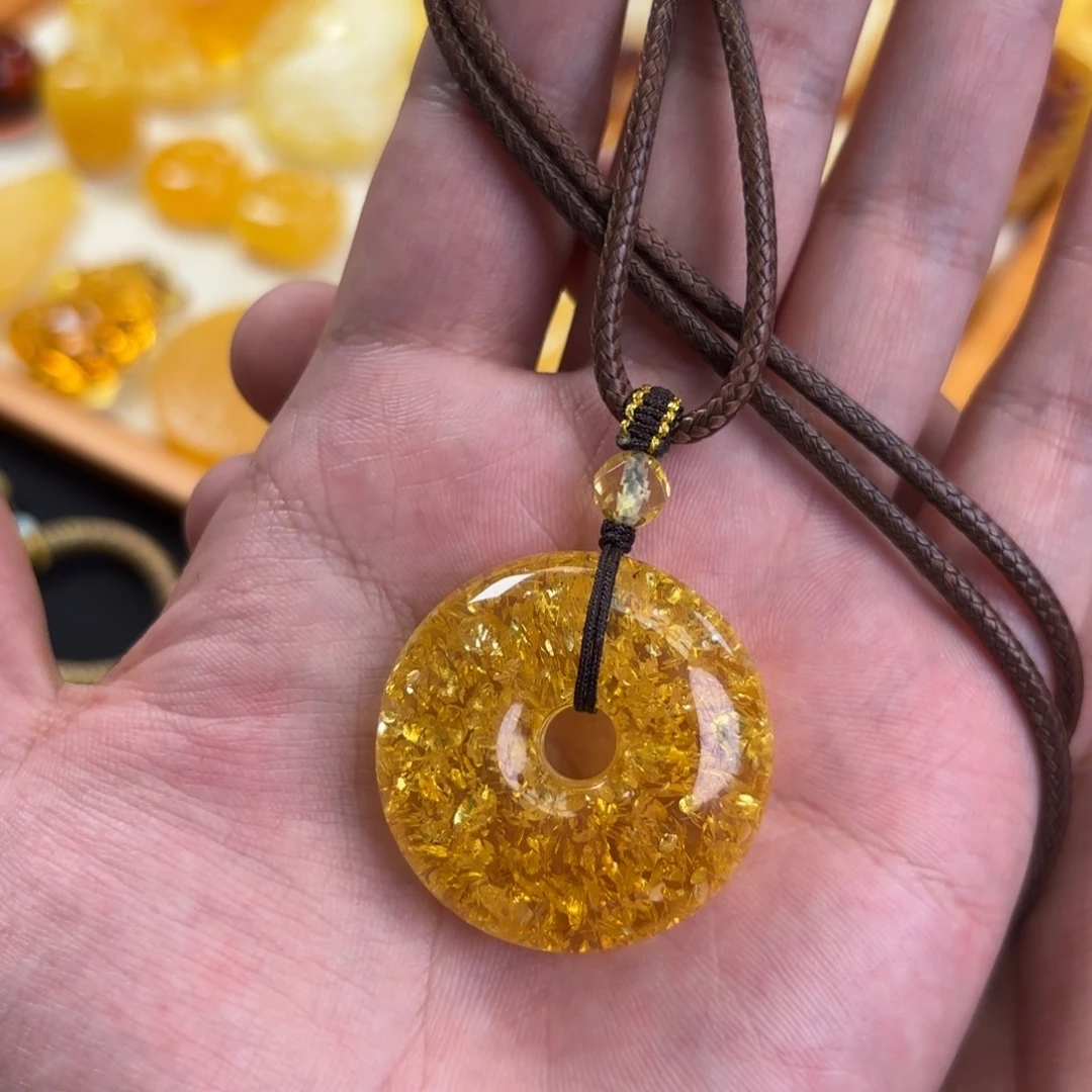 蜜蜡未镶嵌裸石平安扣