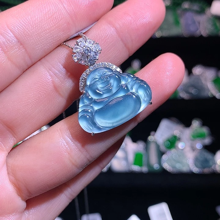 【闪购商品】颈饰银S925镶嵌翡翠老*天然翡翠