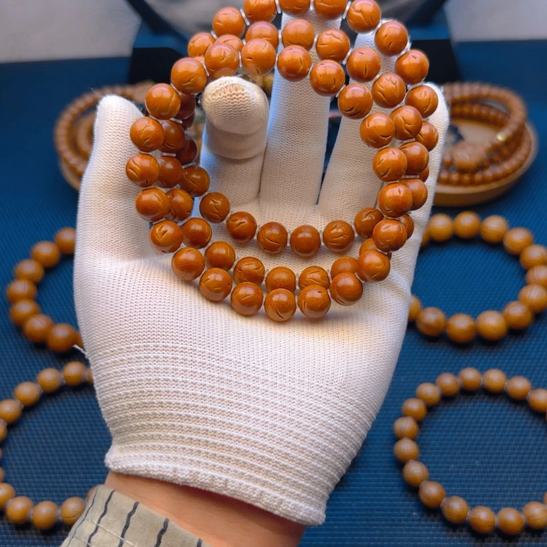 桃核手串龙纹10尺寸福利