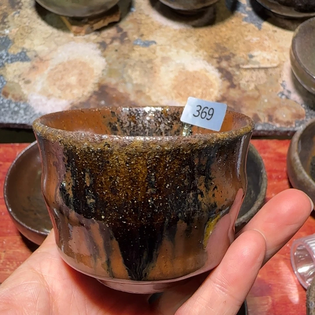柴烧建盏茶盏茶杯369