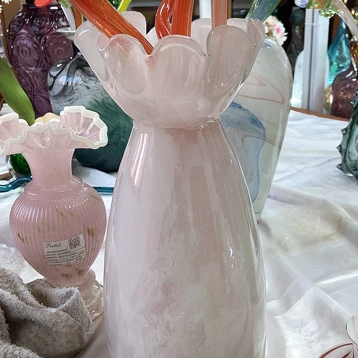 琉璃高度34厘米琉璃花瓶