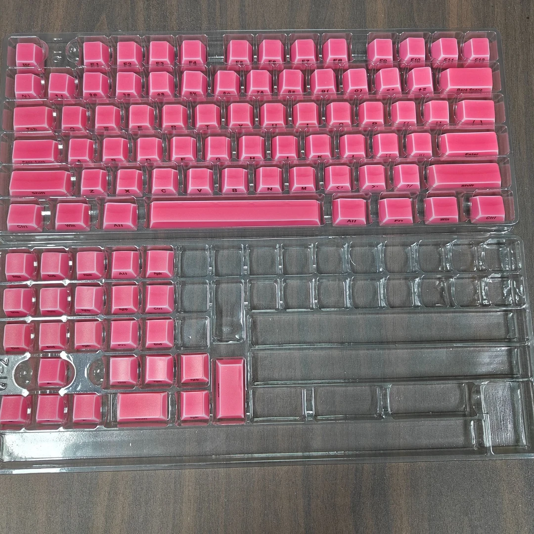 99键折影键帽客制化键帽原厂高度-粉色折影键帽