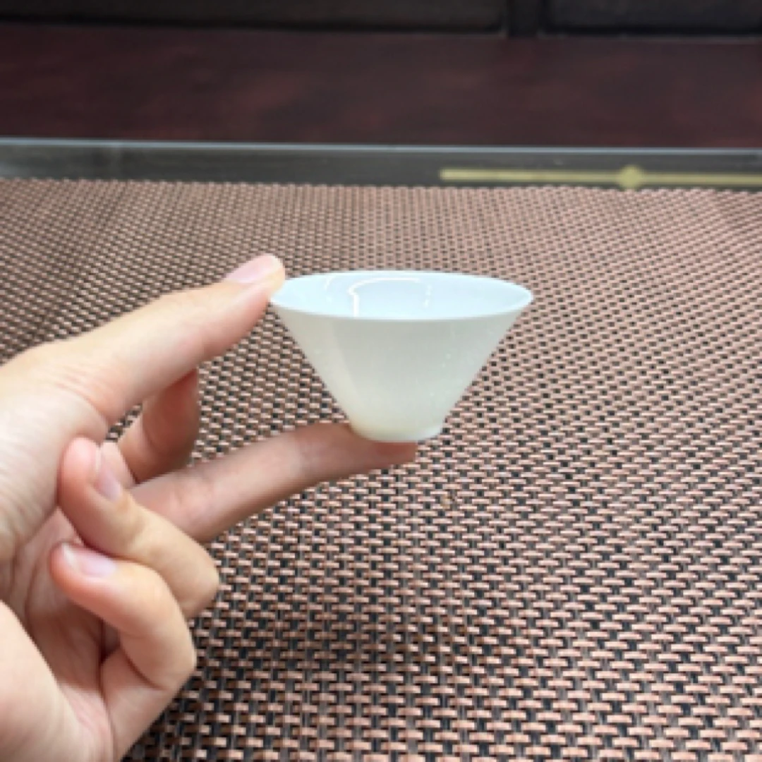 高骨瓷超薄胎潮州功夫品茗杯小斗笠杯【容量40ml】岩茶喝茶单个茶具