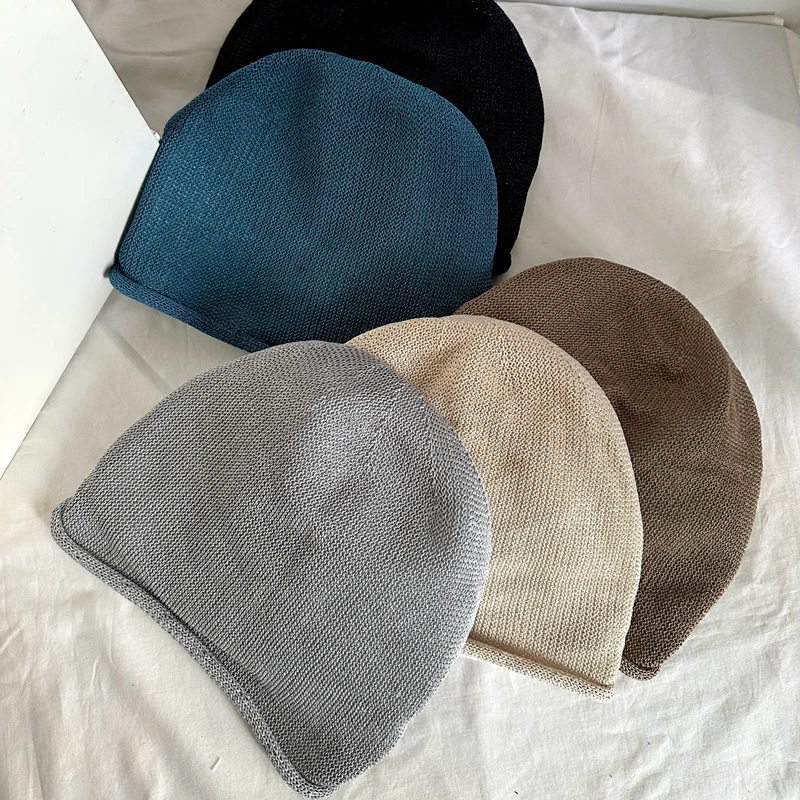 薄款堆堆帽月子帽遮白发帽冷帽潮日本和纸透气凉快可水洗女士夏季