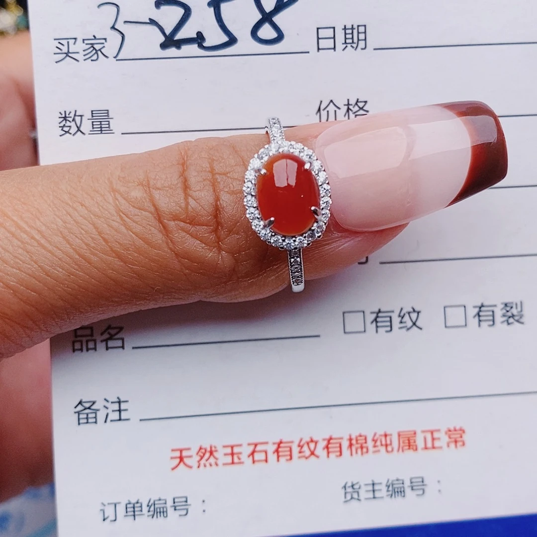 翡翠戒指银S925镶嵌K****?戒指