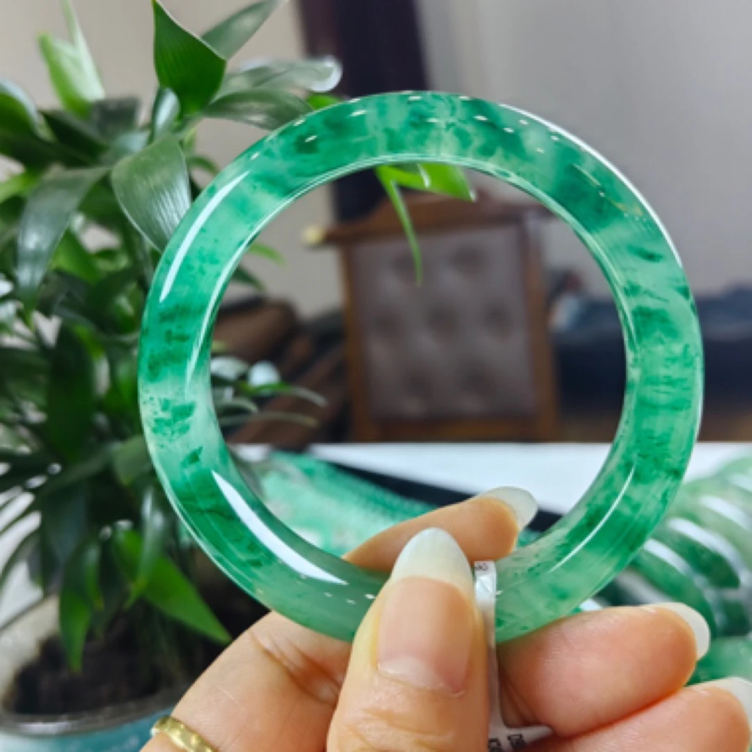 天然非洲翠 手镯59...60圈口