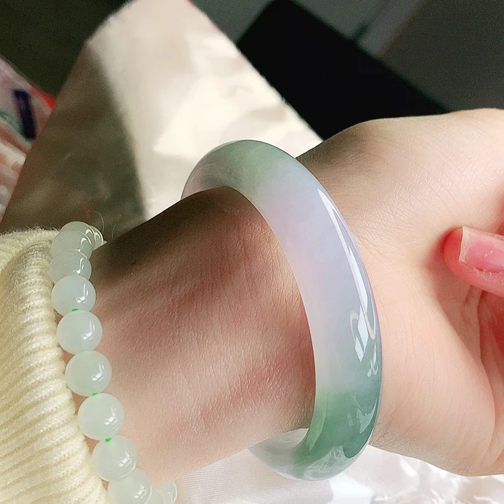 翡翠未镶嵌手镯缅甸天然a货翡翠手镯