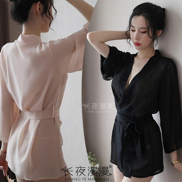 爱趣内衣睡衣睡裙套装女式性感透明诱惑睡裙