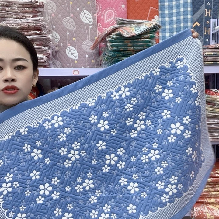 棉蓝色雪花纯棉面料