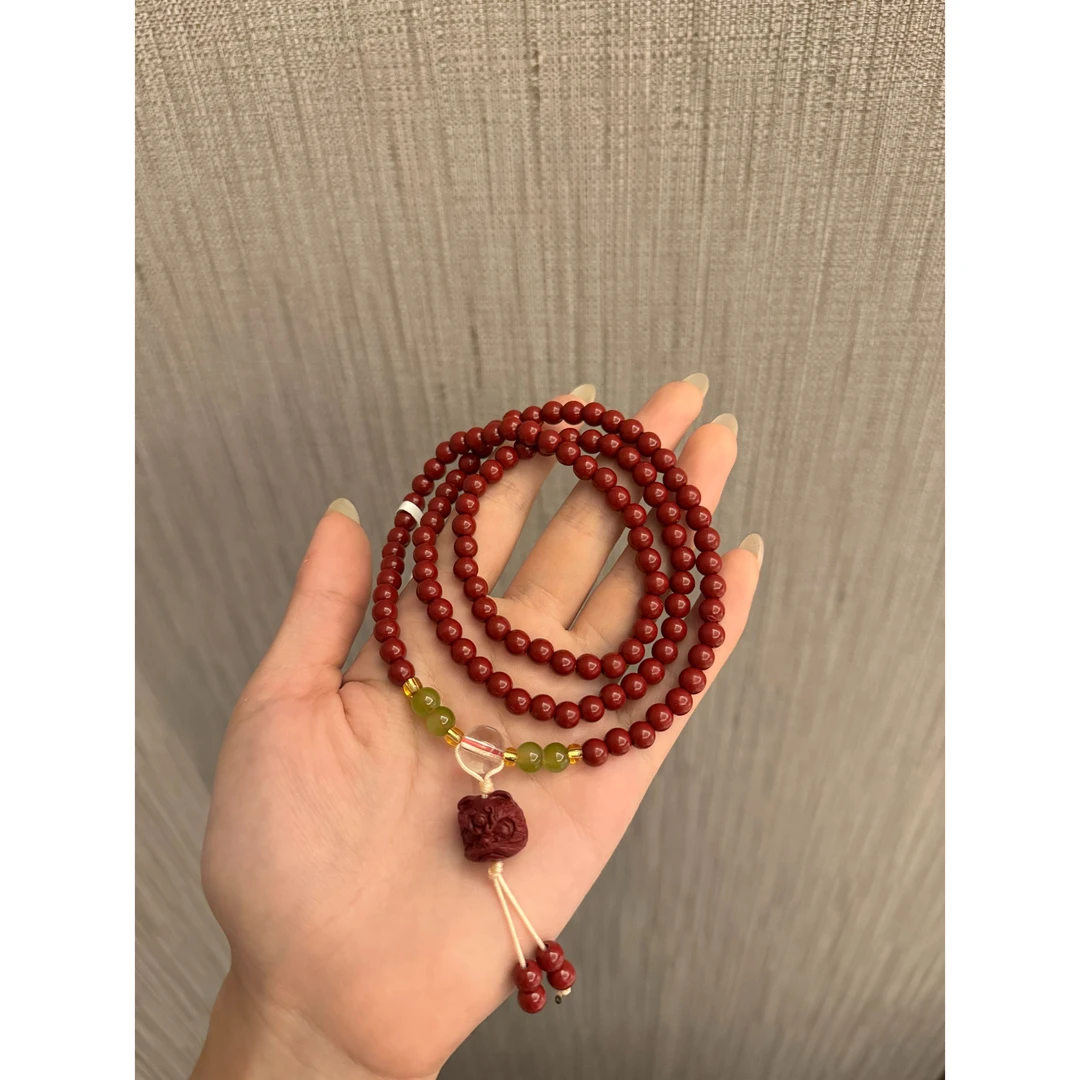 含辰砂工艺品海棠手串（无礼盒）@@@SP001