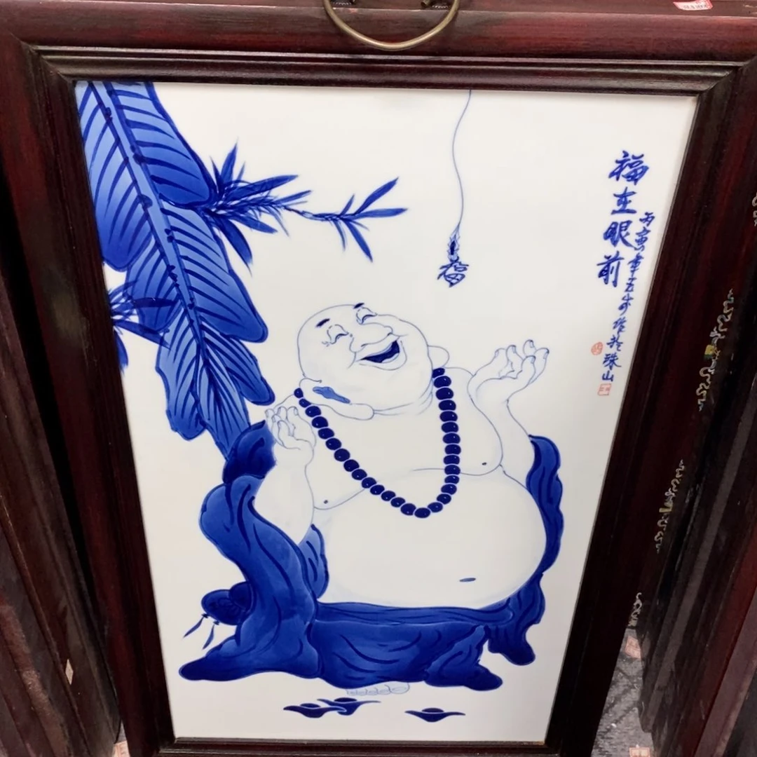 瓷片90*52*1景德镇瓷板画柴窑烧制