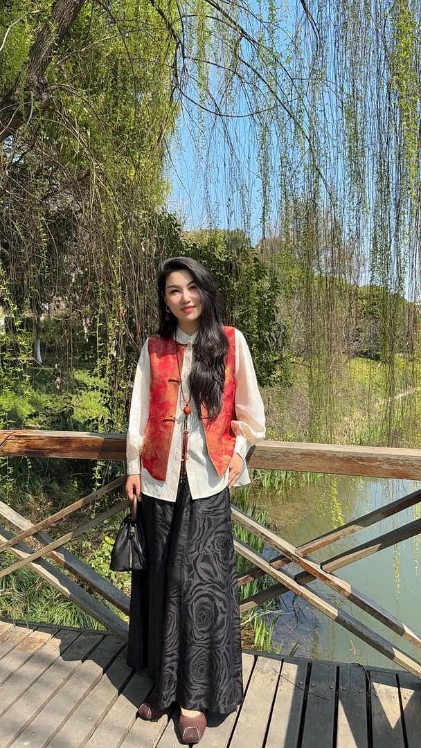 XuanGeMoXiang/轩阁墨香【金鲤】轩阁墨香时尚百搭 马甲 MX991042