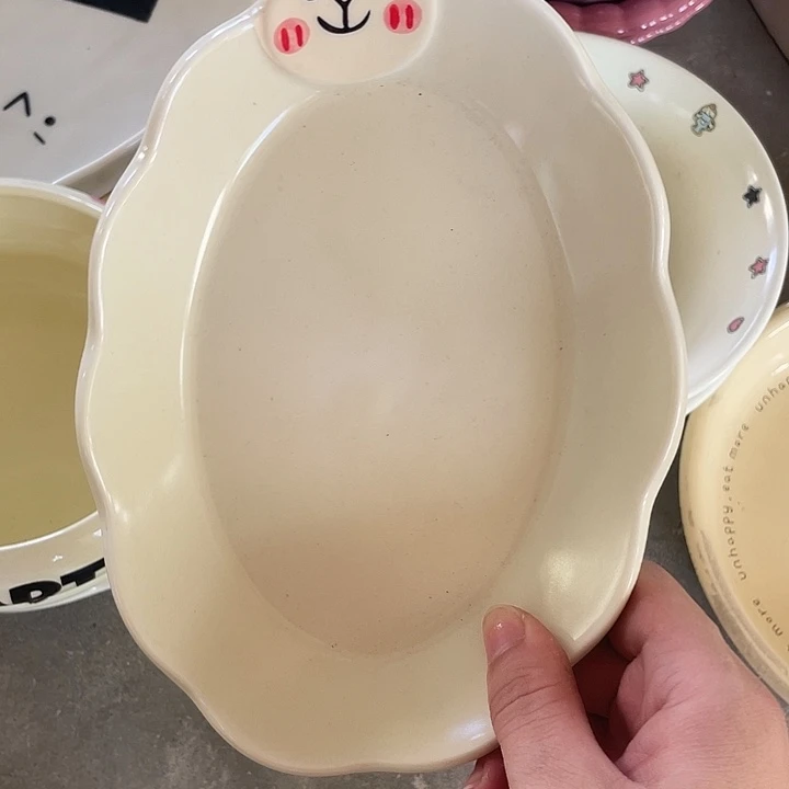 稻谷壳兔子小食盘一个