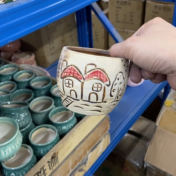 陶瓷花盆单场满9.9发8*7.5