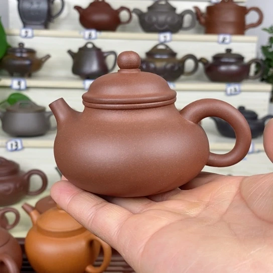 紫砂茶壶风釉羊角山紫泥160cc左右半手工