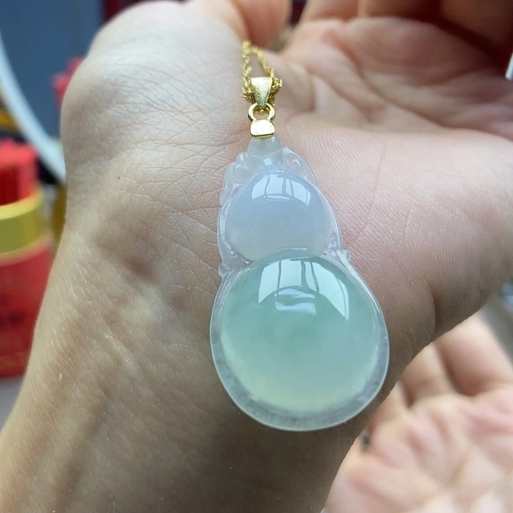 翡翠银S925镶嵌颈饰吊坠44