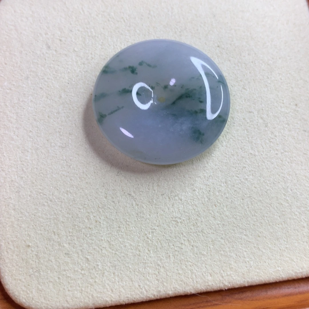 翡翠未镶嵌颈饰紫飘花平安扣