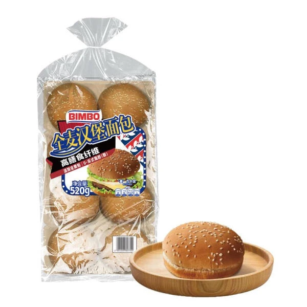宾堡BIMBO 全麦汉堡面包 520g(65g*8)