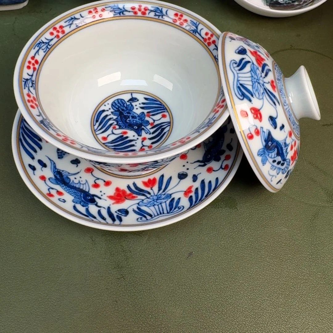瓷景德镇纯手绘茶具圆圆256