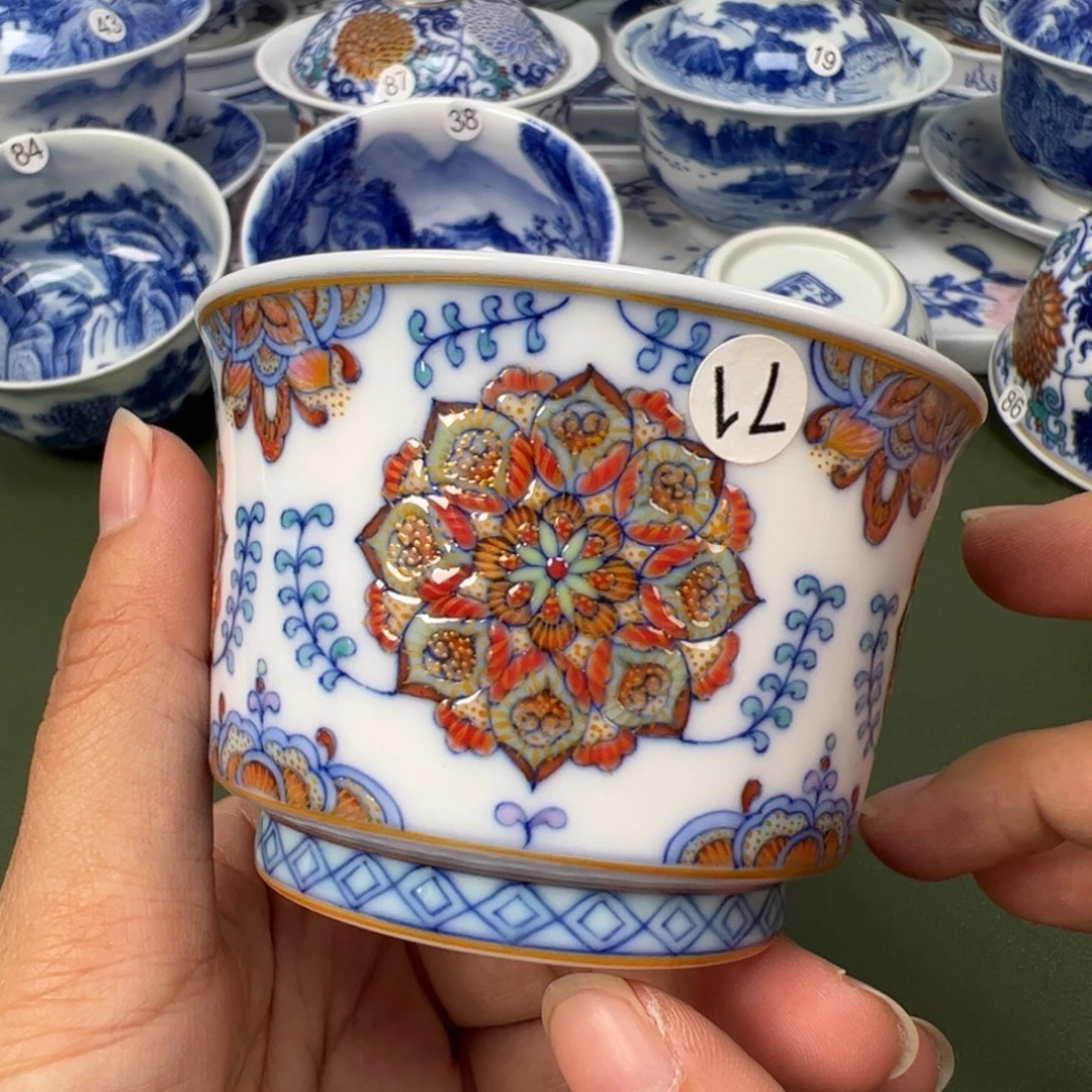 陶瓷景德镇纯手工纯手绘茶具木木71