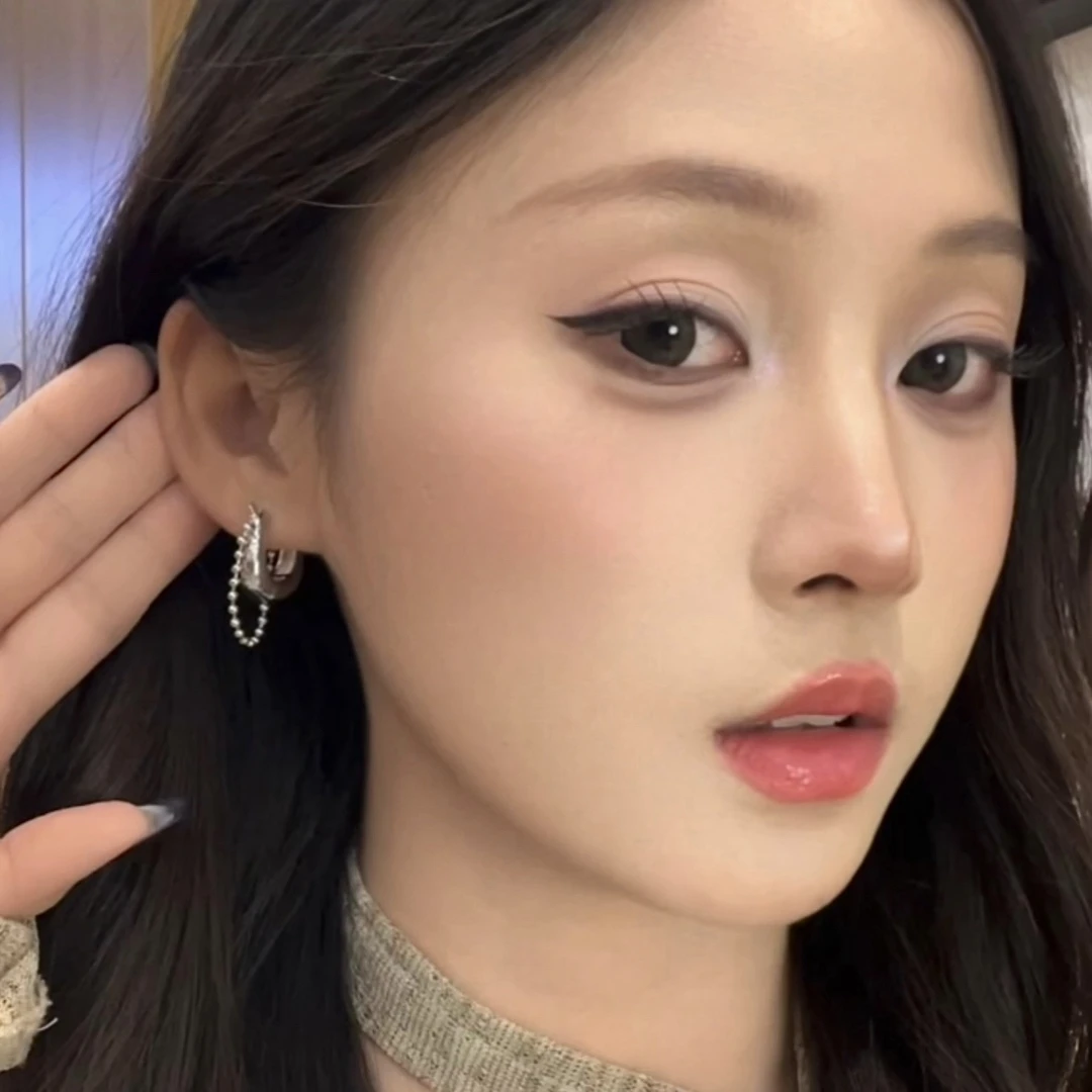 铜合金耳饰 链条流苏耳环女ins冷淡风耳扣小众独特简约气质耳饰