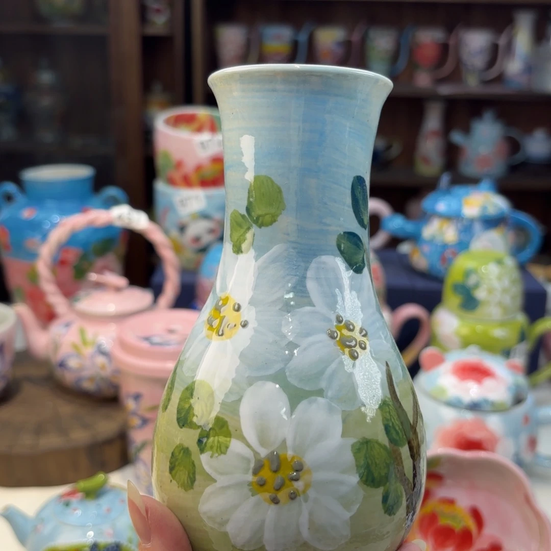 瓷片景德镇手绘高温釉下彩陶瓷茶具