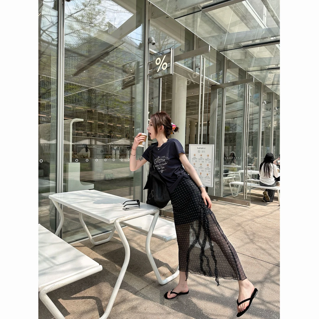 MAXINRUI 【自留款】25ss夏季新款显白显瘦百搭松弛感半身裙RRS2586