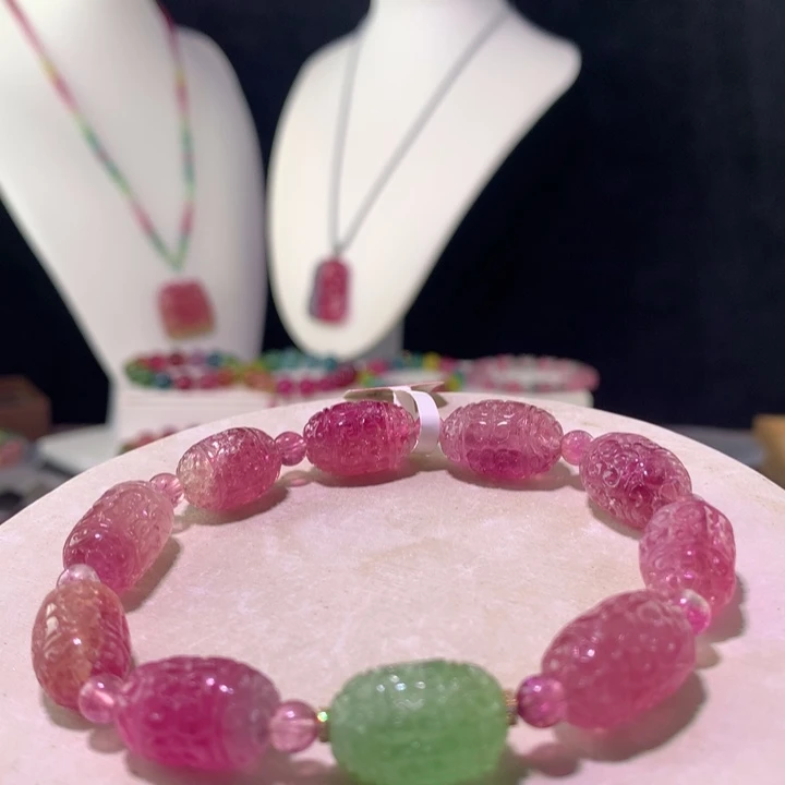 双色碧玺手链未镶嵌