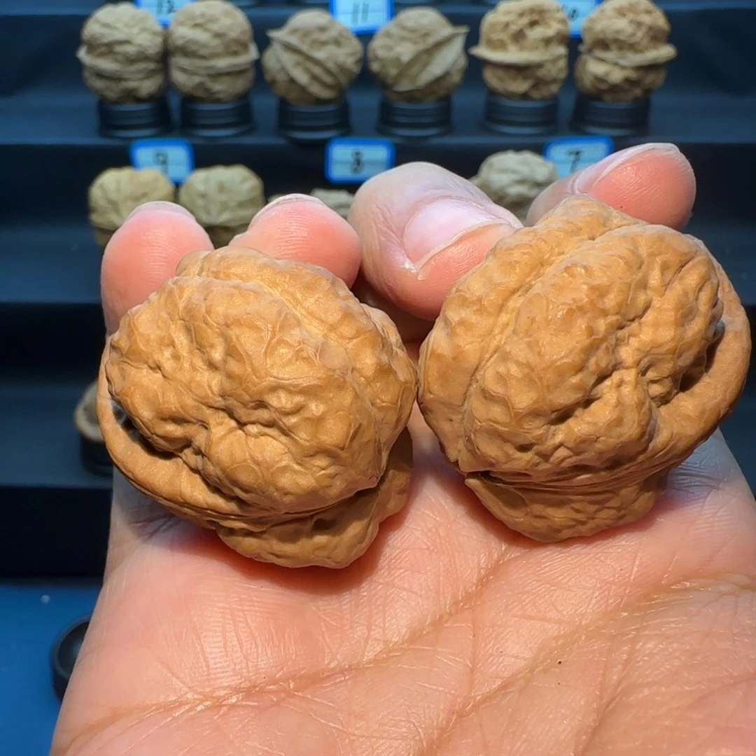 楠***二桃核把件大羊头蟾