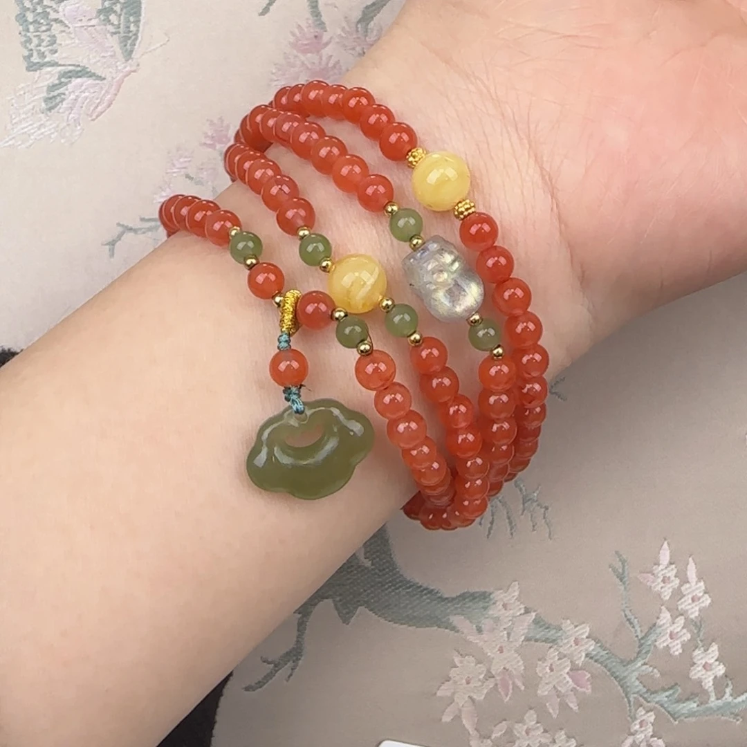 南红玛瑙项链未镶嵌