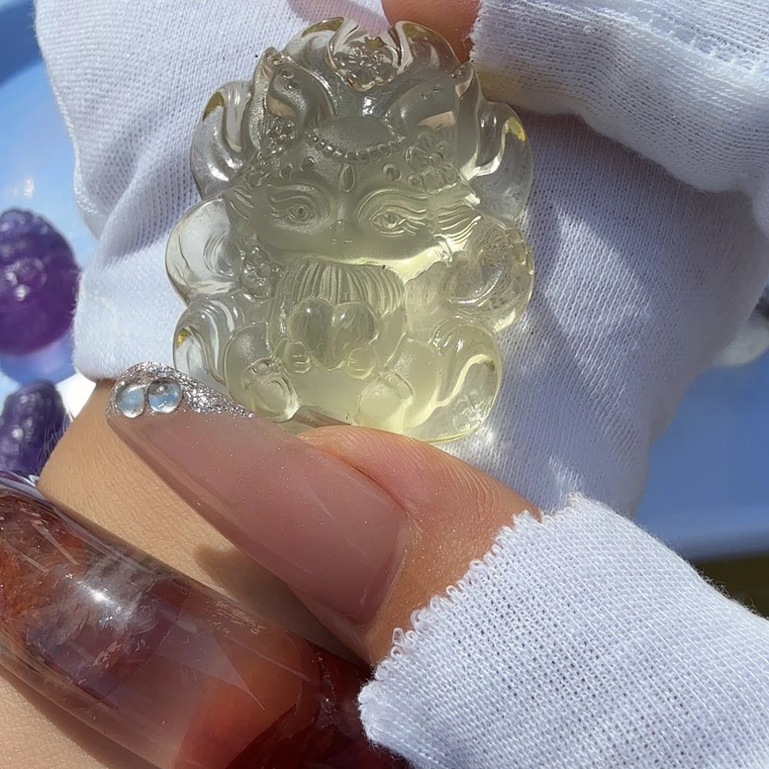 ****米未镶嵌车挂紫晶水晶