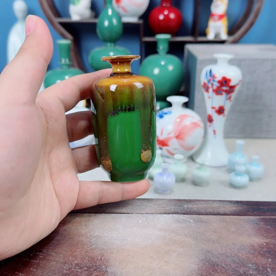 陶瓷手工小花器摆件