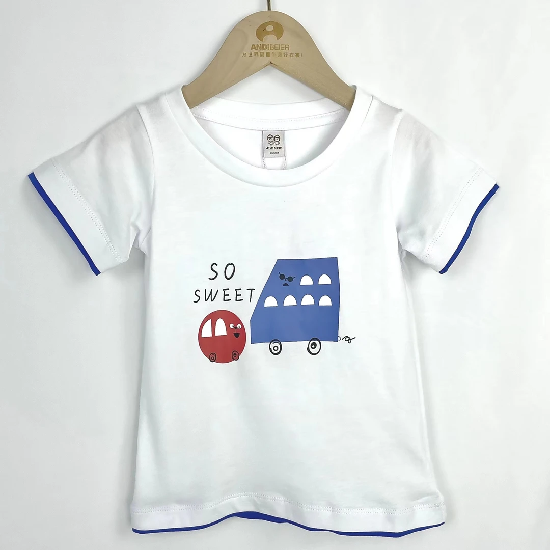 MAYAN/孖然短袖T恤宝宝百搭男女童短袖童装上衣小童宽松型印花