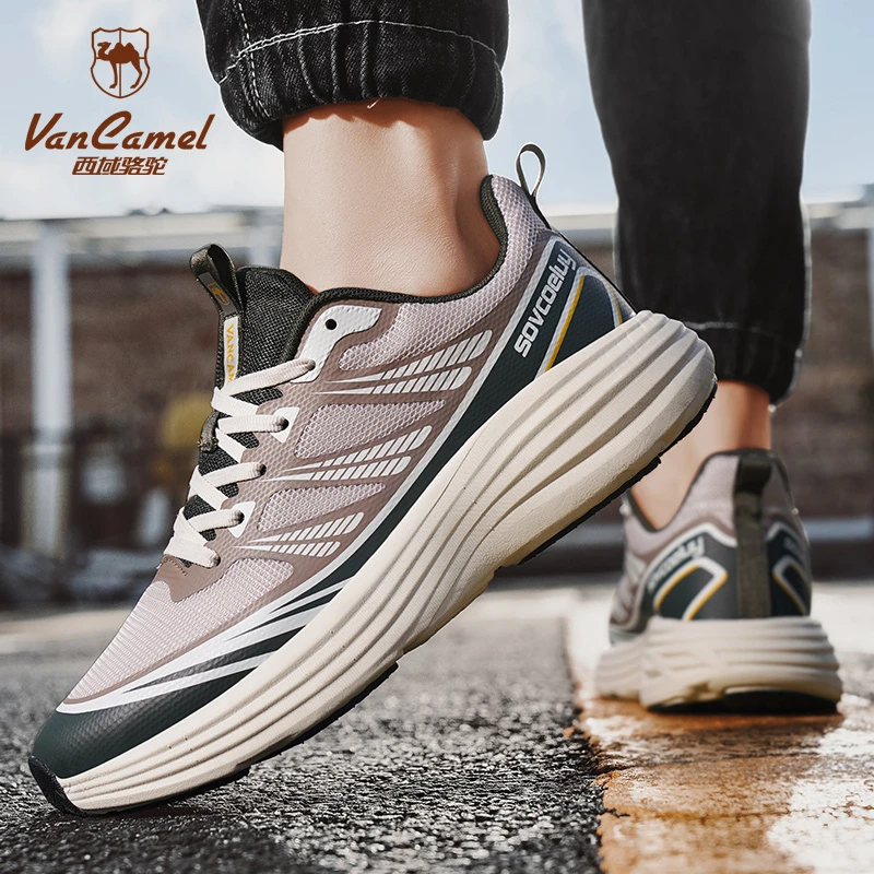 西域骆驼/VANCAMEL/2025新品时尚运动网面跑步旅行透气软底鞋2102