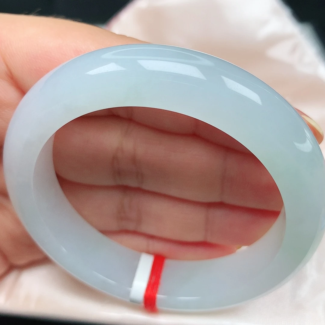 未镶嵌手镯翡翠8冰胶浅绿