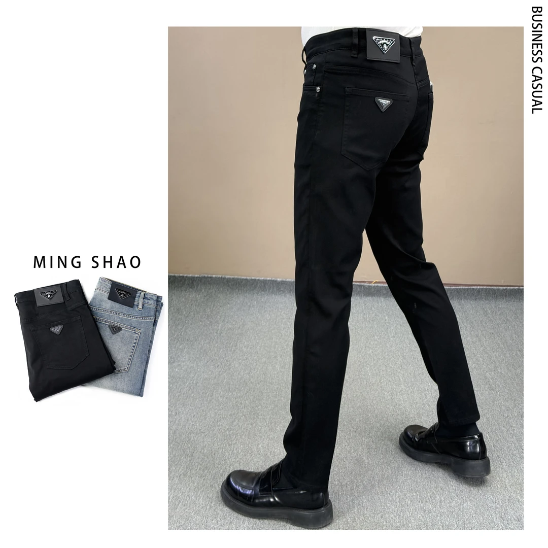 【69699】夏季新品男士轻奢高端牛仔裤舒适柔软百搭时尚直筒修饰