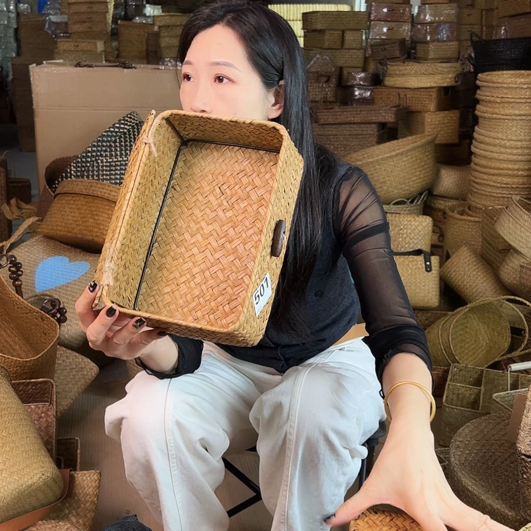 草编草编包/草编收纳盒微瑕疵