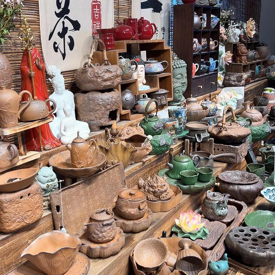 复古风格老陶泥系列茶盘茶具
