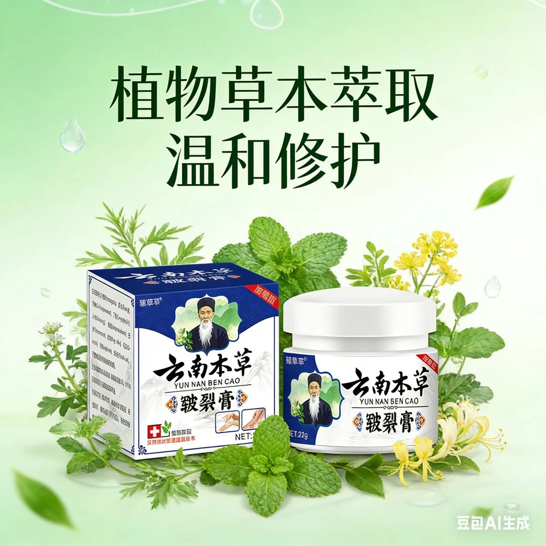 【正宗云南本草皲裂膏】修护手足开裂起皮倒刺脚后跟干裂防冻裂