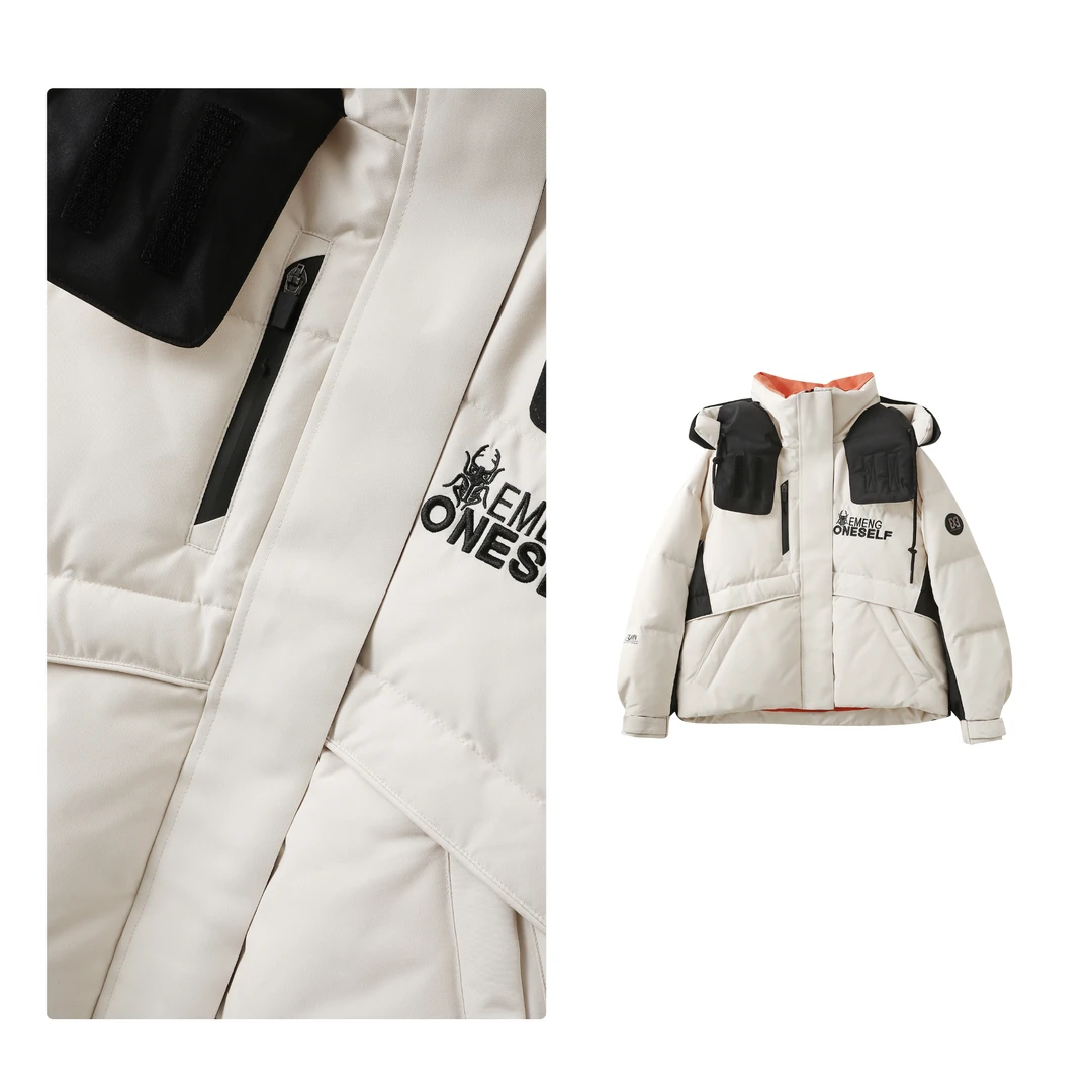 门店15&69！户外柜级~90鸭绒防风保暖休闲撞色工装羽绒服女 M13523