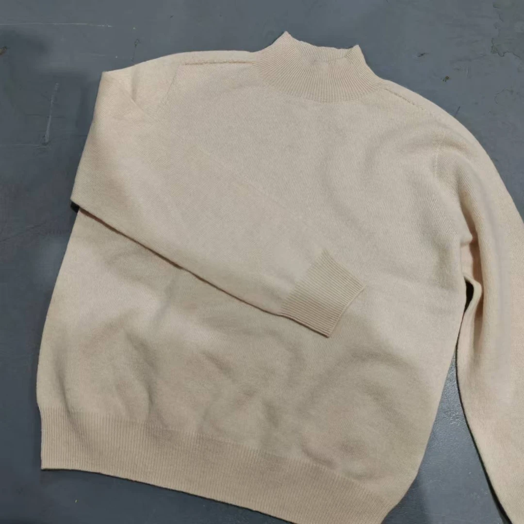 2024【炸总精选】秋冬新款玻尿酸纯山羊绒半高领套头衫BN058