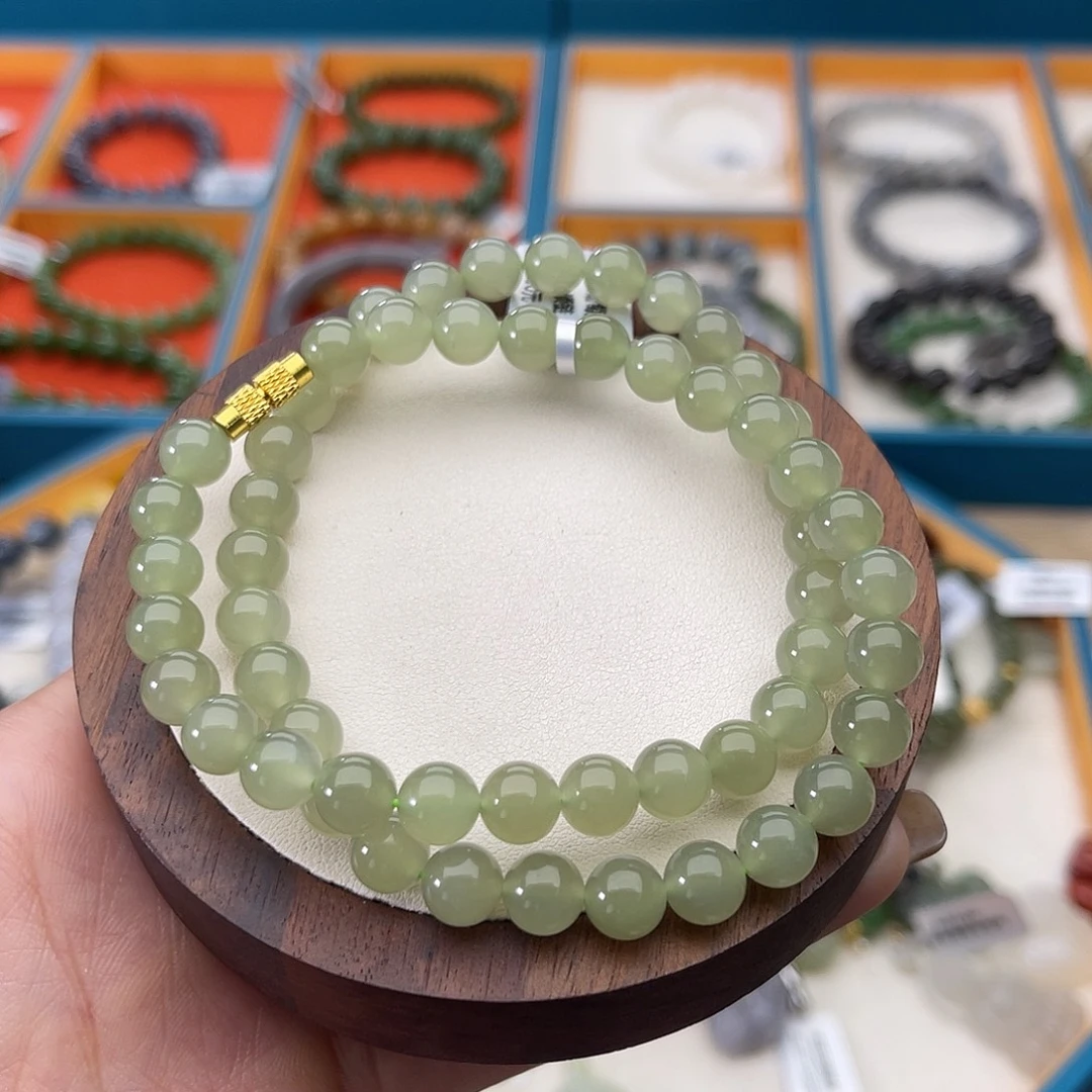 和田玉未镶嵌手串Z26卡8