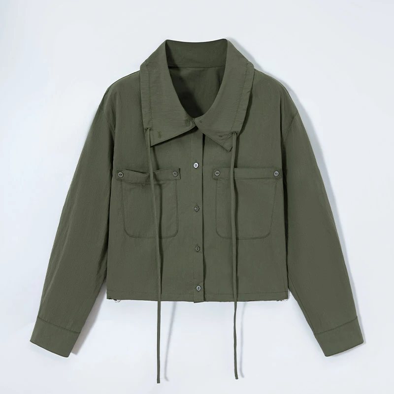 RAIN.CUN听风·2025空气匹马棉夹克衫宽松休闲设计感上衣女ZE11684