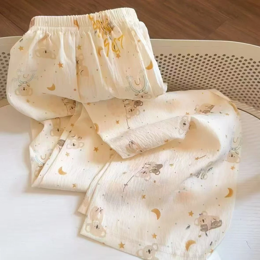 新款网红少女长裤云朵棉薄款宽松睡裤松紧腰舒适休闲学生家居裤