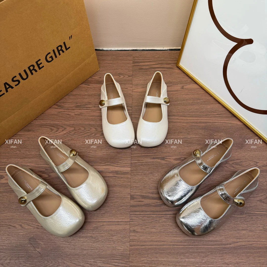 【喜番】2025新款法式玛丽珍鞋舒适浅口平底两穿春夏百搭配裙子单鞋